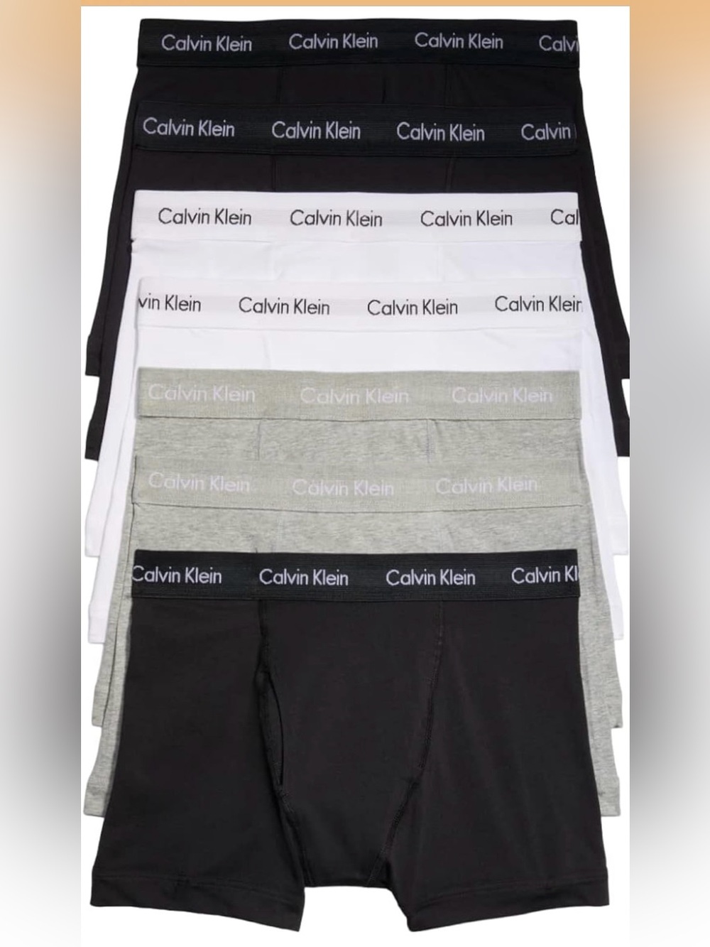 NEW 7 Pair Calvin Klein Men's Underwear Cotton Stretch 7-pack Trunk